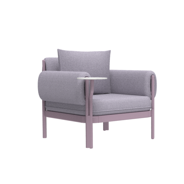 Armchair with side table